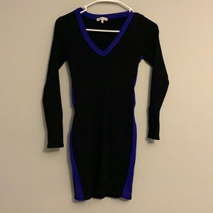 Charlotte Russe Black Long Sleeve Mini Dress Size Medium